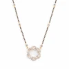 22ct Gold / 18ct White Gold Adjustable Cubic Zirconia Mangal Sutra With Lobster Clasp MS-2081 / MS9004