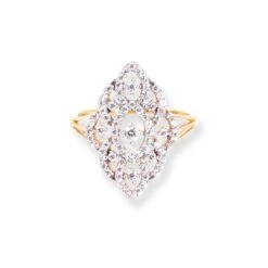 22ct Gold Dress Ring With Swarovski Zirconia Stones LR-7091