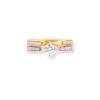 22ct Gold Engagement Ring And Wedding Band Set With Swarovski Zirconia Stones LR-7093