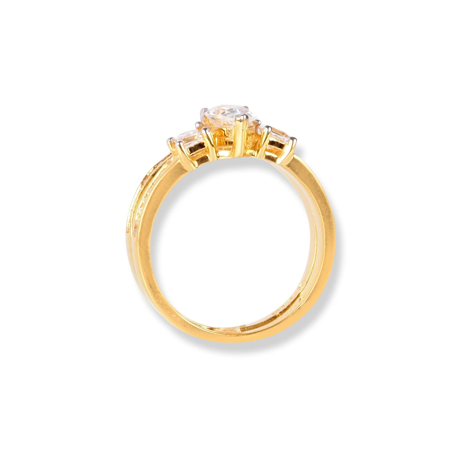 22ct Gold Engagement Ring and Wedding Band Set with Swarovski Zirconia Stones LR-6633 22ct Gold Engagement Ring And Wedding Band Set With Swarovski Zirconia Stones LR-6633 -Mathieu Blan Chard Soldes 22ct gold engagement ring and wedding band set with swarovski zirconia stones 3 scaled