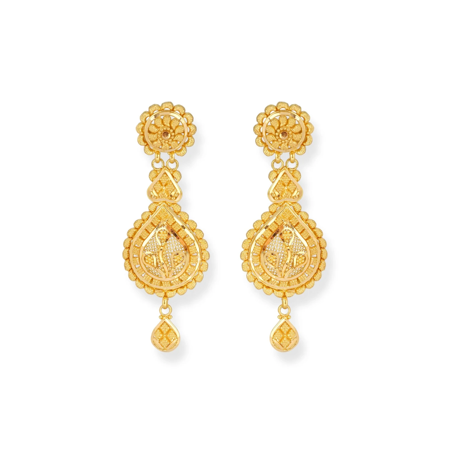 22ct Gold Filigree Design Necklace and Earrings Set 22ct Gold Filigree Design Necklace And Earrings Set -Mathieu Blan Chard Soldes 22ct gold filigree design necklace and earrings set N 8626 E 8626N 2 scaled