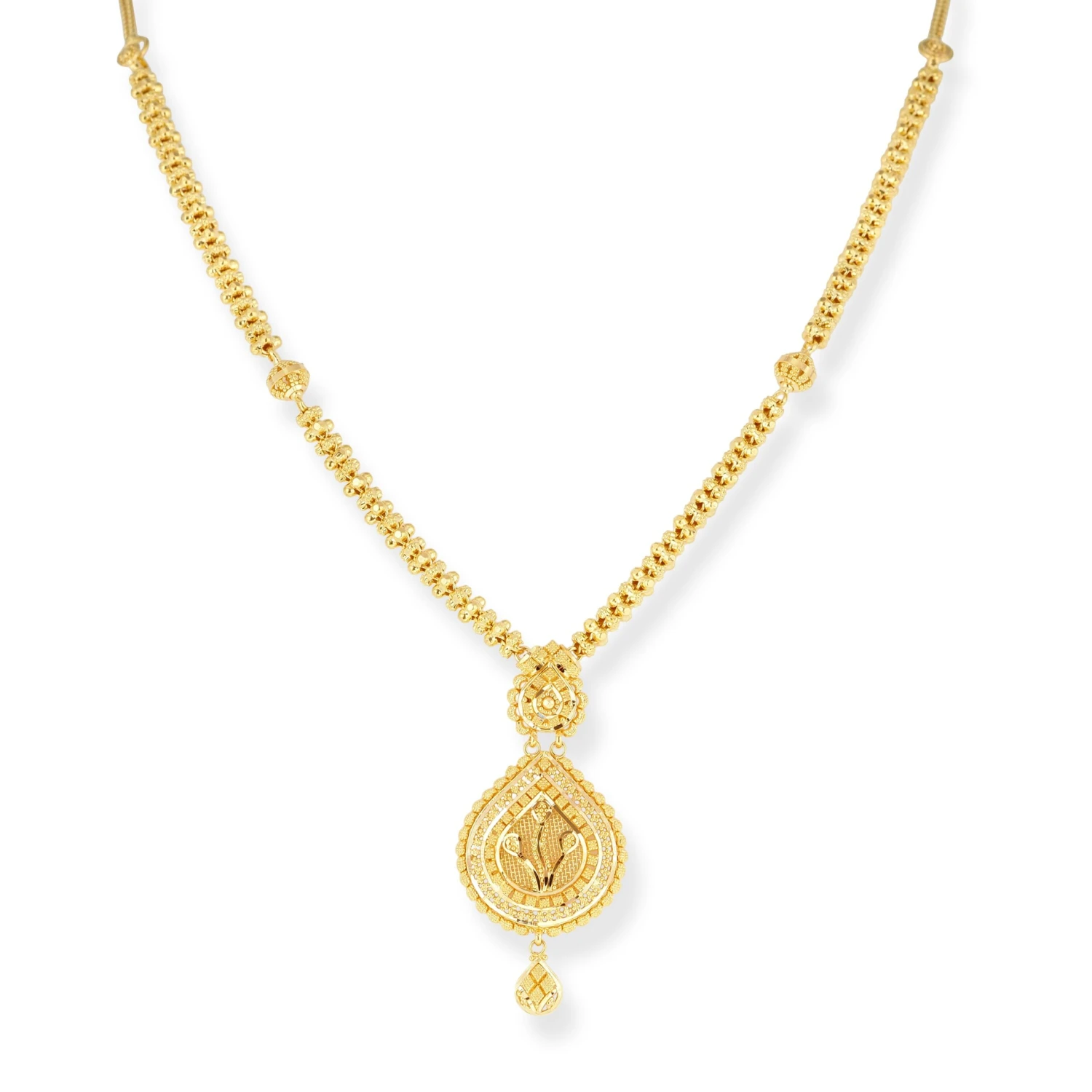 22ct Gold Filigree Design Necklace and Earrings Set 22ct Gold Filigree Design Necklace And Earrings Set -Mathieu Blan Chard Soldes 22ct gold filigree design necklace and earrings set N 8626 E 8626N 3 scaled