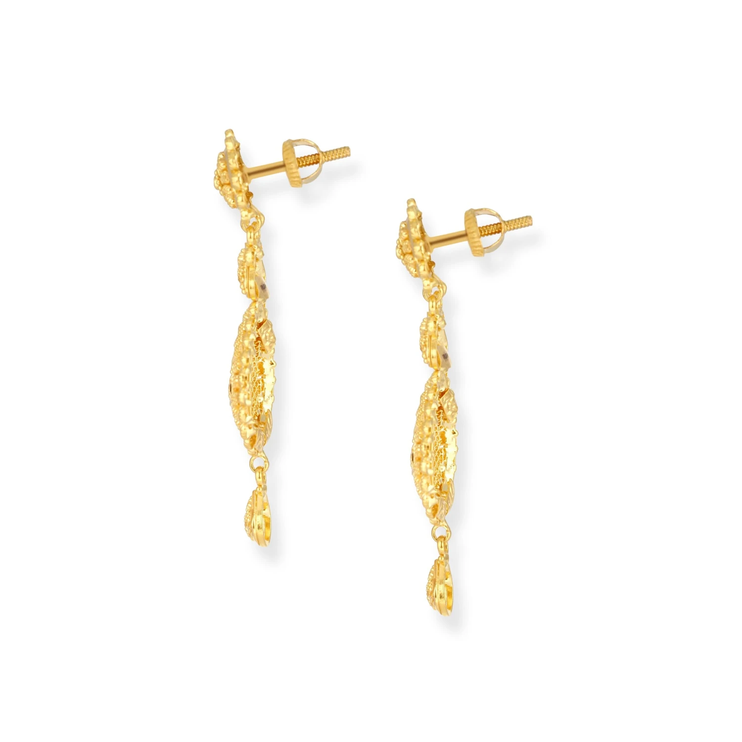 22ct Gold Filigree Design Necklace and Earrings Set 22ct Gold Filigree Design Necklace And Earrings Set -Mathieu Blan Chard Soldes 22ct gold filigree design necklace and earrings set N 8626 E 8626N 6 scaled