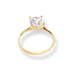 22ct Gold Solitaire Ring With Cushion Shaped Cubic Zirconia Stone LR-7005 3 22ct Gold Solitaire Ring With Cushion Shaped Cubic Zirconia Stone LR-7005 -Mathieu Blan Chard Soldes 22ct gold ring with cushion shaped cubic zirconia stone 2
