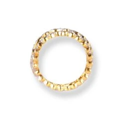 22ct Gold Set Of 3 Stacking Eternity Rings With Swarovski Zirconia Stones LR-6615 -Mathieu Blan Chard Soldes 22ct gold set of 3 stacking eternity rings with swarovski zirconia stones 5
