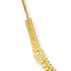 22ct Gold Set With Cubic Zirconia Stones (Necklace + Earrings) N-5948 E-5948 2 22ct Gold Set With Cubic Zirconia Stones (Necklace + Earrings) N-5948 E-5948 -Mathieu Blan Chard Soldes 22ct gold set with cubic zirconia stones necklace earrings 3