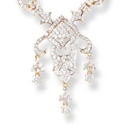 22ct Gold Set With Cubic Zirconia Stones NS10061 -Mathieu Blan Chard Soldes 22ct gold set with cubic zirconia stones 5