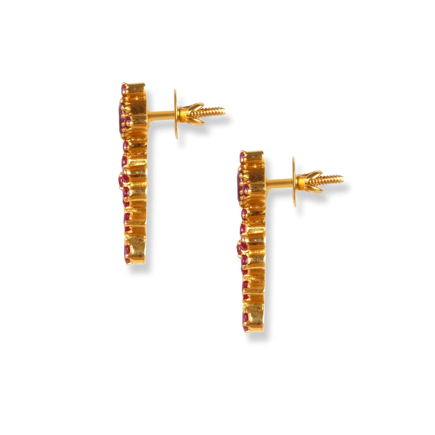 22ct Gold Set with Red Cubic Zirconia Stones NE-6218 22ct Gold Set With Red Cubic Zirconia Stones NE-6218 -Mathieu Blan Chard Soldes 22ct gold set with red cubic zirconia stones 6 scaled