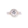 22ct Gold Swarovski Zirconia Halo Design Ring LR-7090