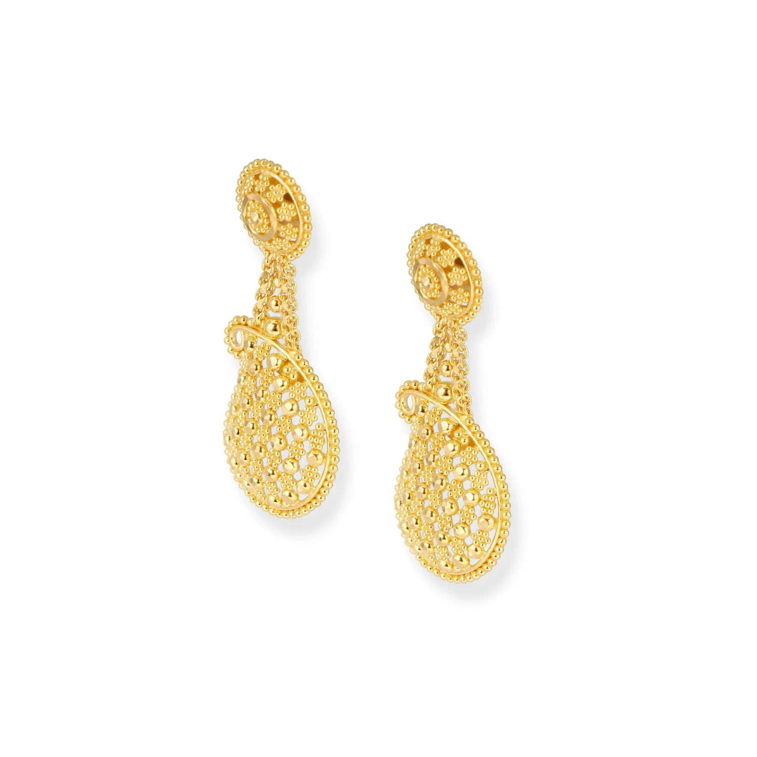 22ct Gold Three-Row Filigree Design Necklace and Drop Earrings Set 22ct Gold Three-Row Filigree Design Necklace And Drop Earrings Set -Mathieu Blan Chard Soldes 22ct gold three row filigree design necklace and drop earrings set N 8630 E 8630N 5 scaled