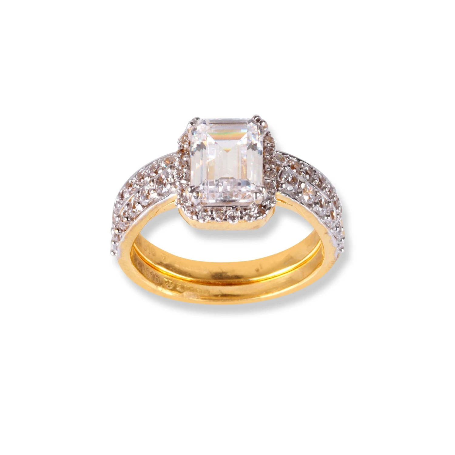 22ct Gold Engagement Ring and Wedding Band Set with Swarovski Zirconia Stones LR-6634 22ct Gold Engagement Ring And Wedding Band Set With Swarovski Zirconia Stones LR-6634 -Mathieu Blan Chard Soldes 22ctGoldEngagementRingandWeddingBandSetwithSwarovskiZirconiaStones 10 scaled