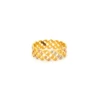 22ct Gold Band | Floral Diamond Cut | Rose & Rhodium Finish | Size N½