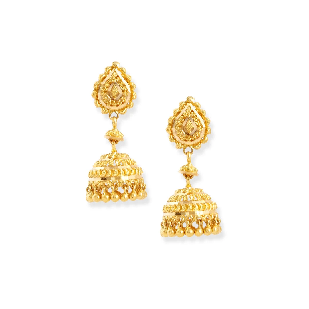 22ct Gold Choker Necklace with Filigree Beads & Matching Earrings 22ct Gold Choker Necklace With Filigree Beads & Matching Earrings -Mathieu Blan Chard Soldes 22ct Gold Choker Necklace with Filigree Beads Matching Earrings 1