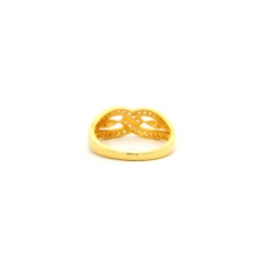 22ct Gold Fancy Ring With Round Cubic Zirconia Stones | Women’s Jewellery | Size K -Mathieu Blan Chard Soldes 22ct Gold Fancy Ring with Round Cubic Zirconia Stones Women s Jewellery Size K 2