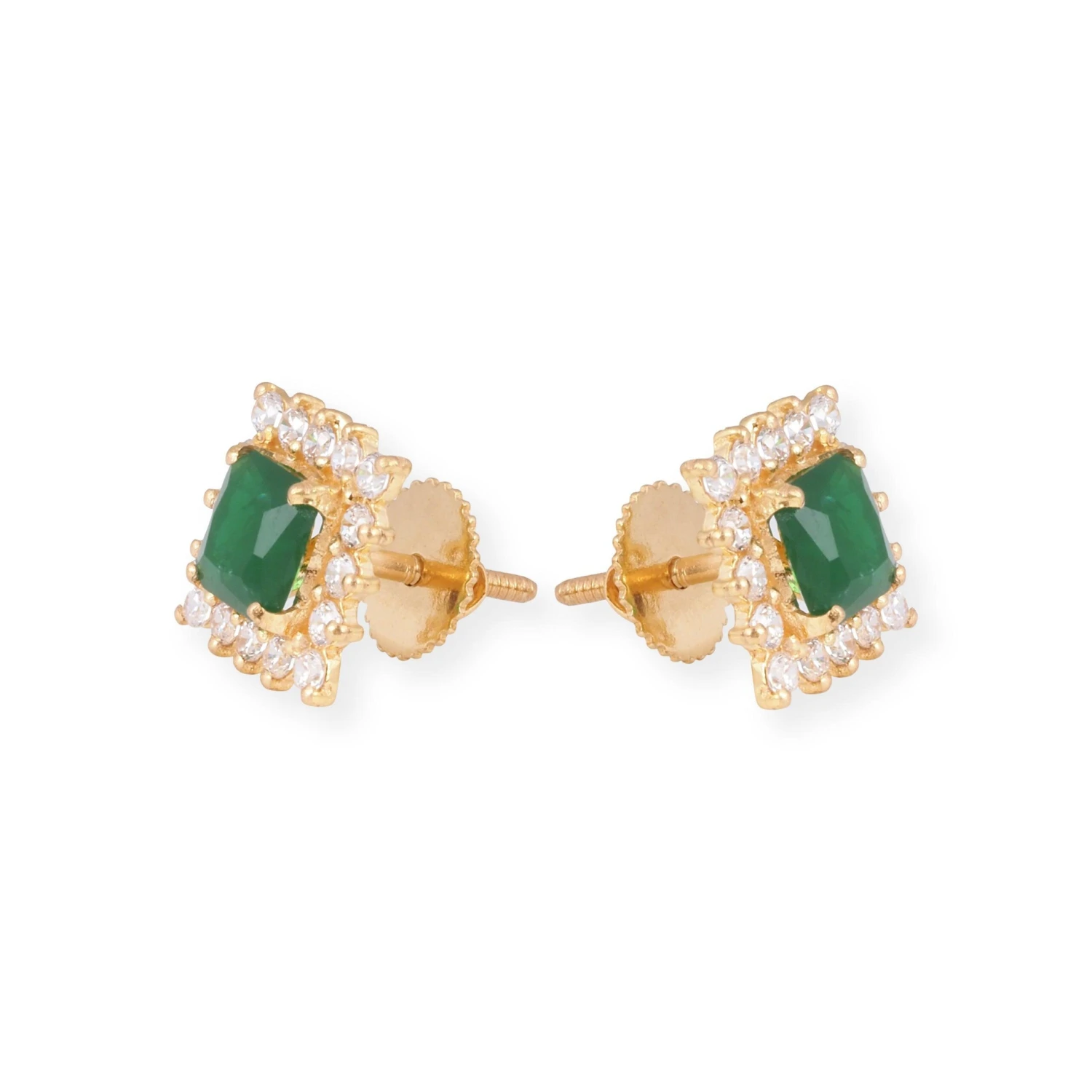 22ct Yellow Gold Necklace And Earrings Set With Green Cubic Zirconia Stones – Square Pendant Jewellery Suite -Mathieu Blan Chard Soldes 22ct Yellow Gold Necklace and Earrings Set with Green Cubic Zirconia Stones Square Pendant Jewellery Suite 4 scaled