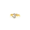 22ct Yellow Gold ‘OM’ Ring – Radiant Cubic Zirconia Embellishments | Size J
