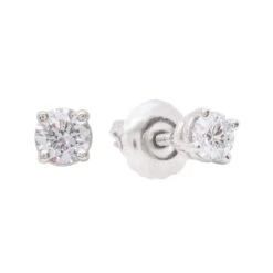 Boucles D'oreilles Classiques En Or 14K Et Diamants 5 Boucles D'oreilles Classiques En Or 14K Et Diamants -Mathieu Blan Chard Soldes 3 5 mm total de 20 points argent boucles d oreilles classiques en or 14k et diamants 36492414714104