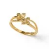 22ct Gold Dress Ring With Two Flowers PLR19002