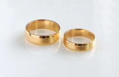 1 22ct Gold Diamond Cut Wedding Band 7874 -Mathieu Blan Chard Soldes 7874 B22ct gold diamond cut wedding bands