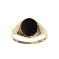 9ct Gold Black Onyx Signet Ring AS0005