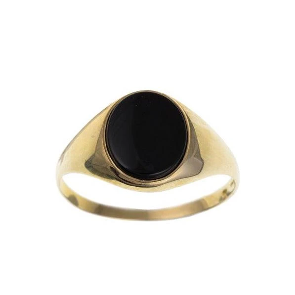 9ct Gold Black Onyx Signet Ring AS0005 9ct Gold Black Onyx Signet Ring AS0005 -Mathieu Blan Chard Soldes AS0005