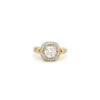 Classic Halo Ring In 22ct Gold – Cubic Zirconia Embellished Design | Size K½