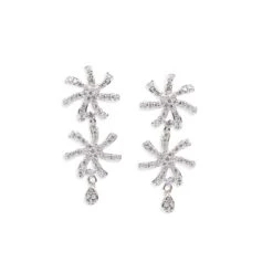 18ct White Gold Necklace And Earrings Set With Cubic Zirconia Stones (36.7g) N&E-4904 2 18ct White Gold Necklace And Earrings Set With Cubic Zirconia Stones (36.7g) N&E-4904 -Mathieu Blan Chard Soldes E 4904