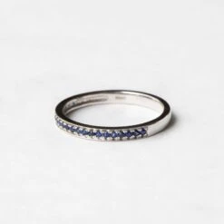 18ct White Gold Blue Sapphire Ring SC00201R-W-S -Mathieu Blan Chard Soldes G86642 2