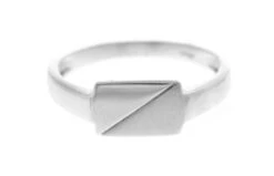18ct White Gold Signet Ring (4.1g) GR-2466 -Mathieu Blan Chard Soldes GR 2466 B