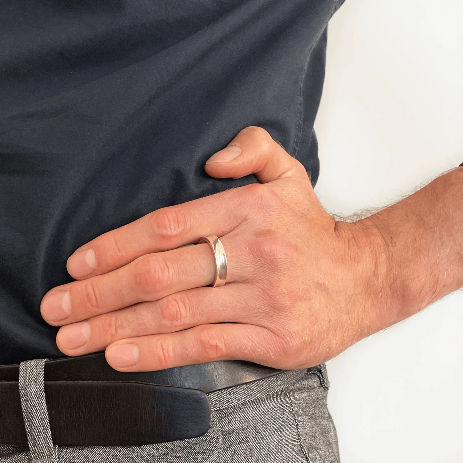 Sterling Silver Gents Wedding Band - Timeless Men’s Ring | Size T Sterling Silver Gents Wedding Band - Timeless Men’s Ring | Size T -Mathieu Blan Chard Soldes GR 5820 2 scaled