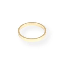 18ct Yellow Gold Mirror Polish Flat Band 2.5mm GR-8342
