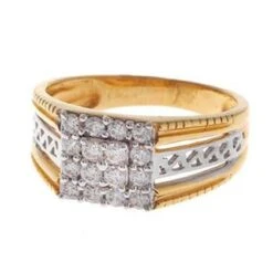 22ct Gold Cubic Zirconia Gent's Ring GR15010