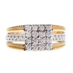 22ct Gold Cubic Zirconia Gent's Ring GR15010 -Mathieu Blan Chard Soldes GR15010 B