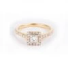 18ct Yellow Gold Cluster Diamond Ring LR-1264