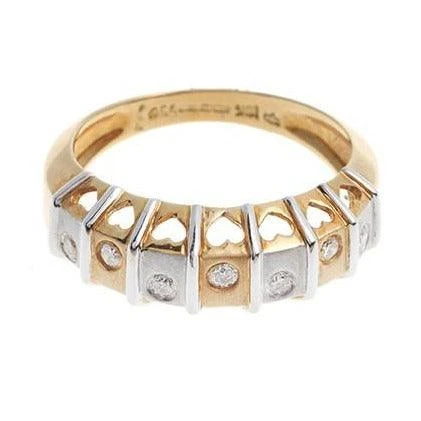 18ct Two Tone Gold Diamond Dress Ring LR-1856 18ct Two Tone Gold Diamond Dress Ring LR-1856 -Mathieu Blan Chard Soldes LR 1856 C