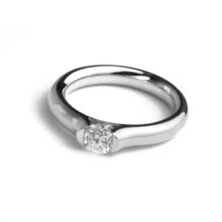 Platinum Tension Set Diamond Designer Ring LR-2199 -Mathieu Blan Chard Soldes LR 2199PSHC132 b