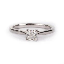 Platinum Solitaire Diamond Ring LR-2328
