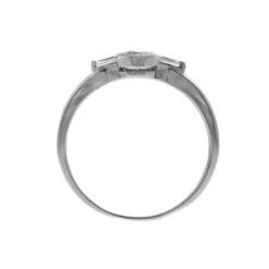 18ct White Gold Cubic Zirconia Dress Ring LR-2362 -Mathieu Blan Chard Soldes LR 2362 E