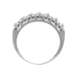 18ct White Gold Cubic Zirconia Half Eternity Ring LR-2421 -Mathieu Blan Chard Soldes LR 2421 E