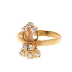 22ct Yellow Gold Cubic Zirconia Dress Ring (3.6g) LR-4193