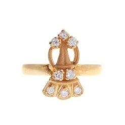 22ct Yellow Gold Cubic Zirconia Dress Ring (3.6g) LR-4193 -Mathieu Blan Chard Soldes LR 4193 B