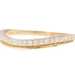 18ct White / Yellow Gold Cubic Zirconia Dress Ring LR-4324 -Mathieu Blan Chard Soldes LR 4324 B