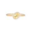 18ct Yellow Gold Ring With Diamond And Yellow Sapphire LR-7037