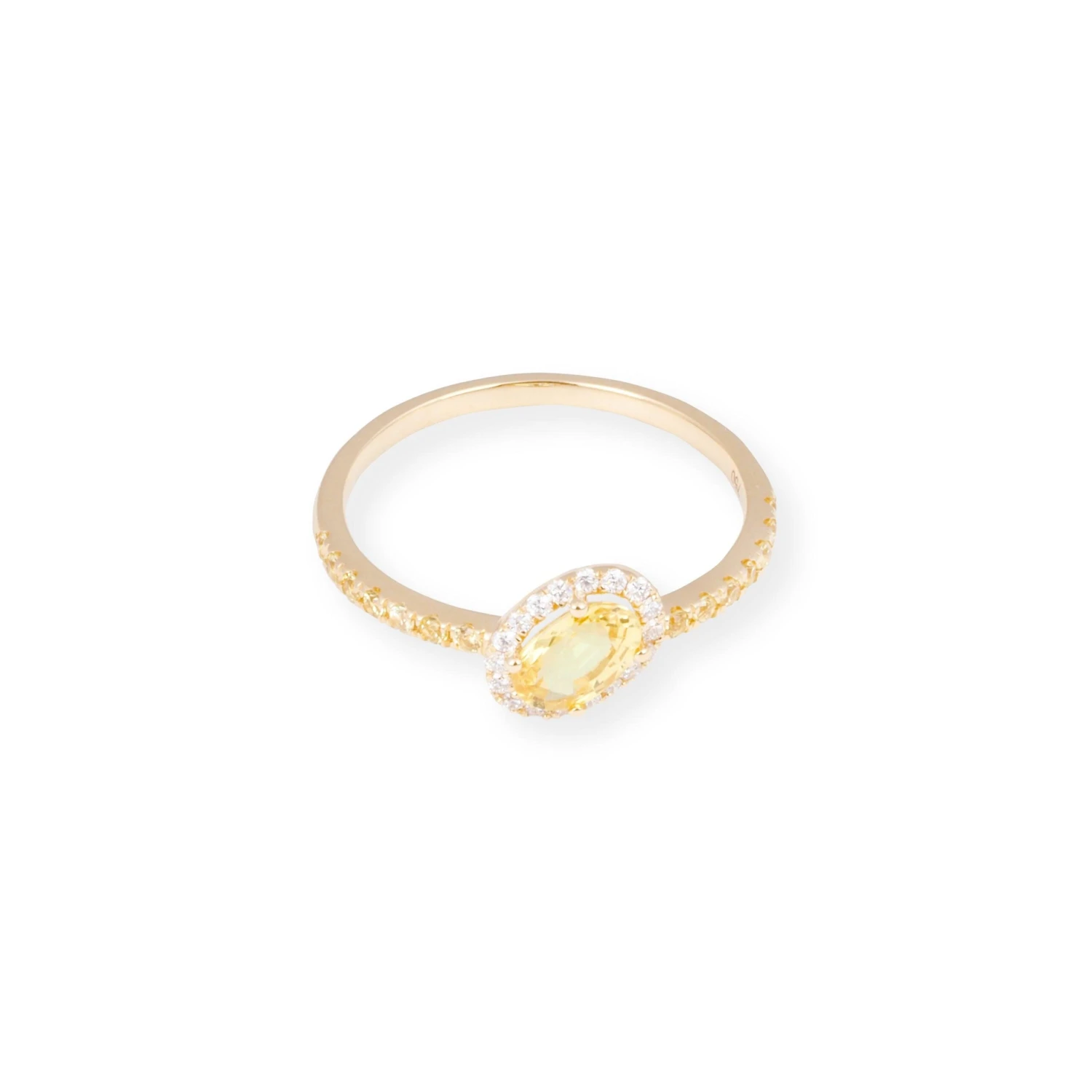 18ct Yellow Gold Ring With Diamond and Yellow Sapphire LR-7037 18ct Yellow Gold Ring With Diamond And Yellow Sapphire LR-7037 -Mathieu Blan Chard Soldes LR 7037 1 scaled