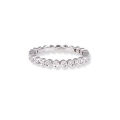 18ct White Gold Three Quarters Eternity Band LR-7047 2 18ct White Gold Three Quarters Eternity Band LR-7047 -Mathieu Blan Chard Soldes LR 7047 1