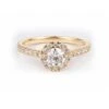 18ct Yellow Gold Cluster Halo Diamond Ring LR-7334