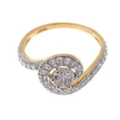 22ct Gold Cubic Zirconia Dress Ring LR0059 -Mathieu Blan Chard Soldes LR0059 B