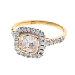 22ct Gold Swarovski Zirconia Dress Ring LR14288