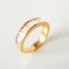 22ct Gold Eternity Ring Set With Baguette Cut Swarovski Zirconias LR14481