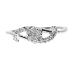 18ct White Gold Cubic Zirconia Engagement Ring LR1496 -Mathieu Blan Chard Soldes LR1496 C